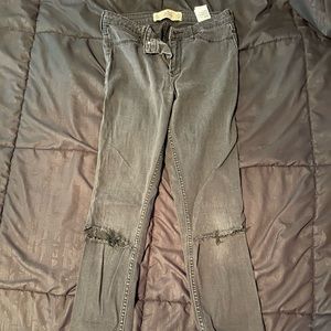 Hollister black distressed jeans